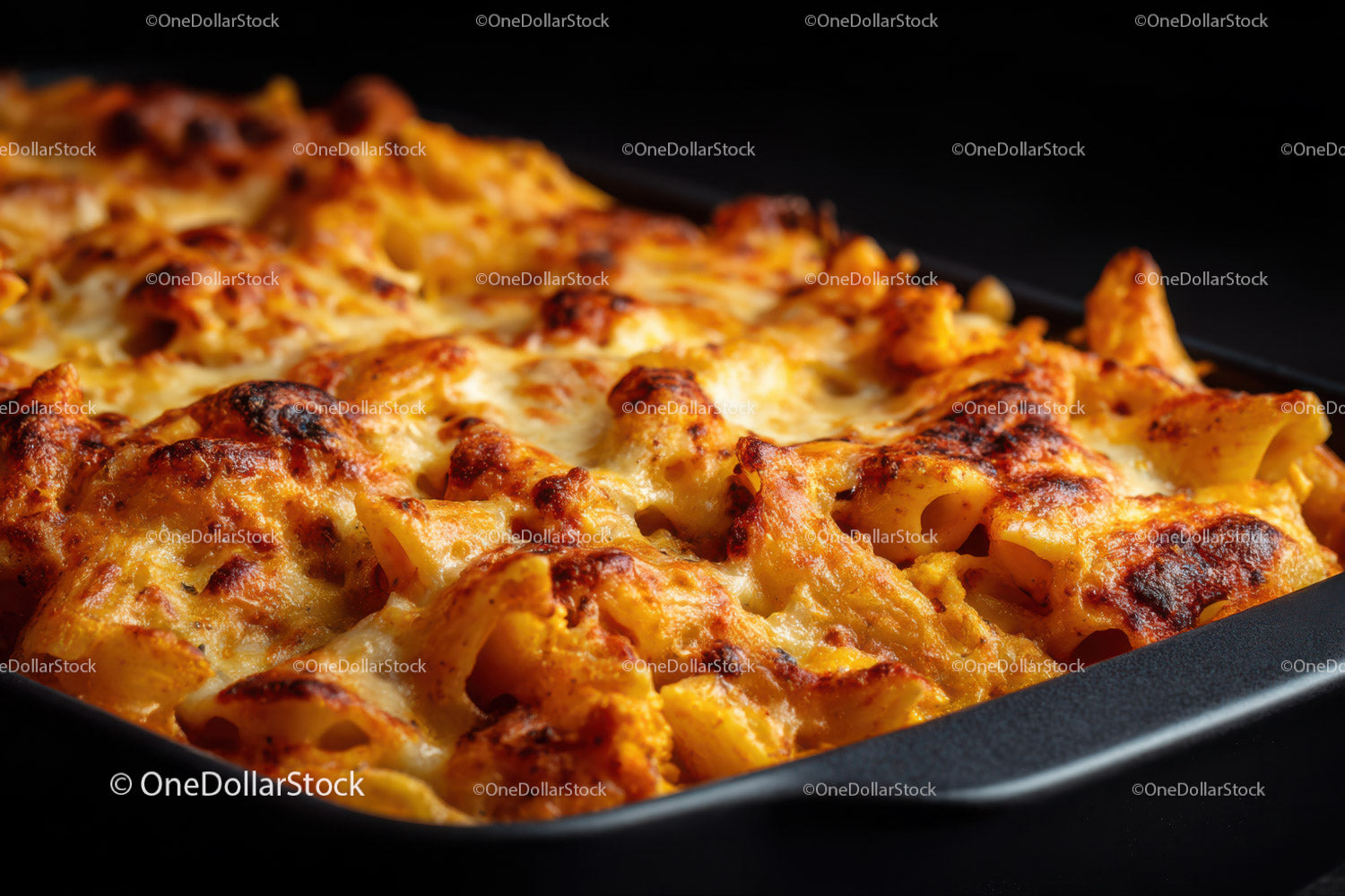 Golden Baked Pasta with Cheese and Crispy Edges
