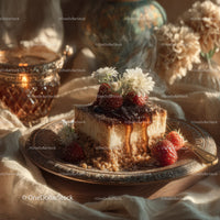 Decadent Strawberry Cheesecake with Chocolate and Fresh Berries
