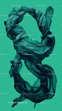 Abstract Twisted Fabric Sculpture with Fluid Shapes
