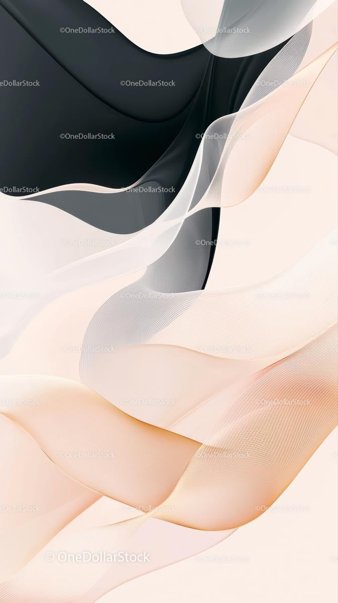 Elegant Abstract Wavy Shapes in Soft Neutral Colors for Modern Design