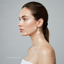 Elegant Woman with Clear Flawless Skin and Contouring Highlight