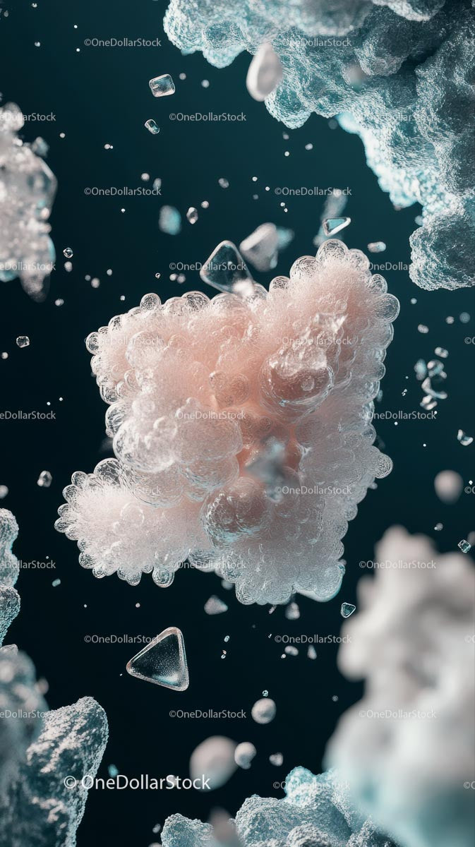 Close-up of Air Bubbles and Foam in Water with Abstract Artistic Vibe