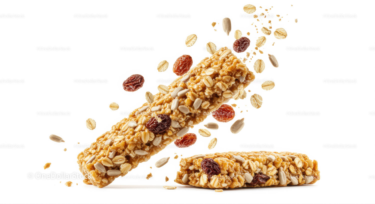 Healthy Granola Bars with Oats Raisins and Seeds