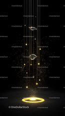 Futuristic Water Droplets and Splash Effects in Black Background