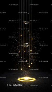 Futuristic Water Droplets and Splash Effects in Black Background