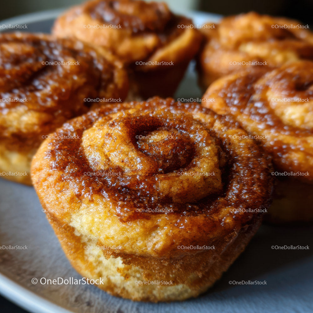Golden Cinnamon Rolls with Sugar Glaze and Caramelized Topping