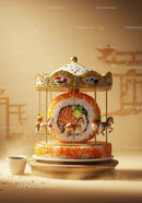 Sushi Carousel with Miniature Horses and Soy Sauce