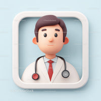 Friendly Doctor Figurine with Stethoscope for Healthcare Professionals