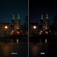 color grading preview with Melancholic City LUT Pack
