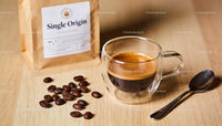 Freshly Brewed Espresso with Single Origin Coffee Beans