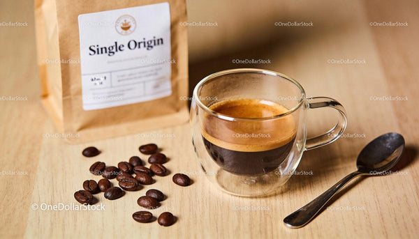 Freshly Brewed Espresso with Single Origin Coffee Beans
