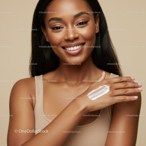 Portrait of a Smiling Woman with Perfect Skin and Natural Makeup
