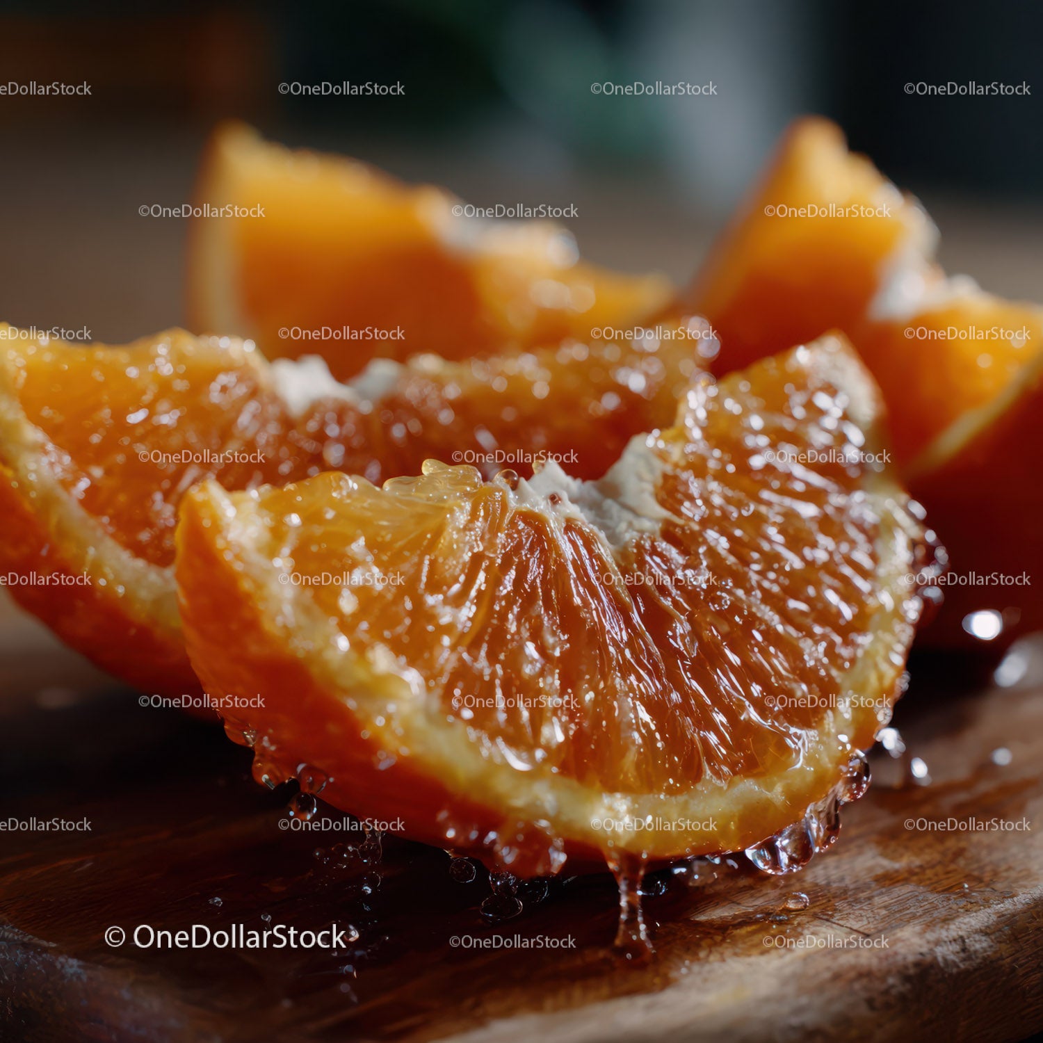 Fresh Juicy Orange Slices for Healthy Snack and Food Photography