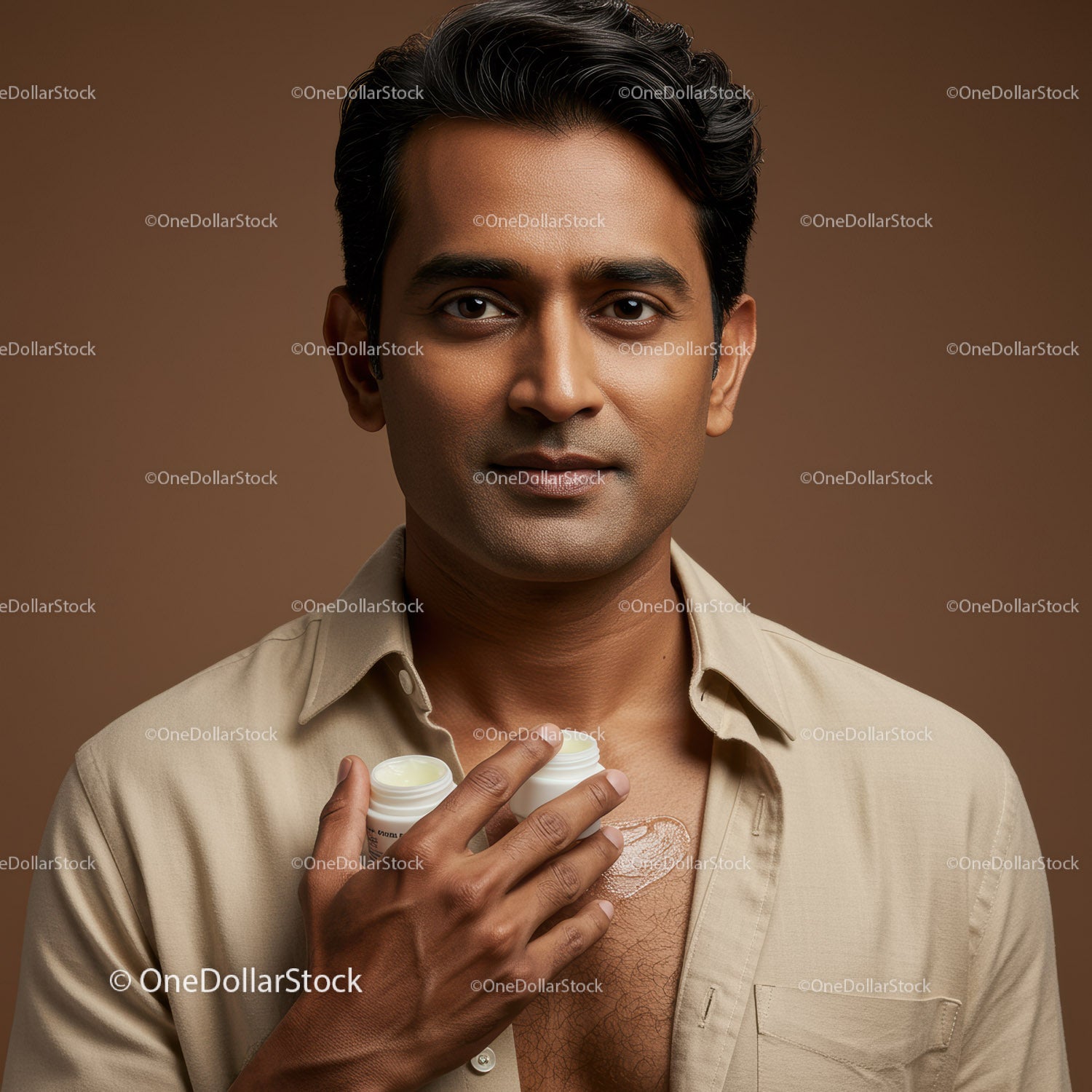 Confident Man Applying Deodorant for Fresh and Clean Look