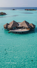 Luxury Overwater Bungalow in Tropical Paradise with Turquoise Water