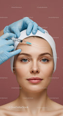 Woman Receiving Botox Treatment for Facial Rejuvenation