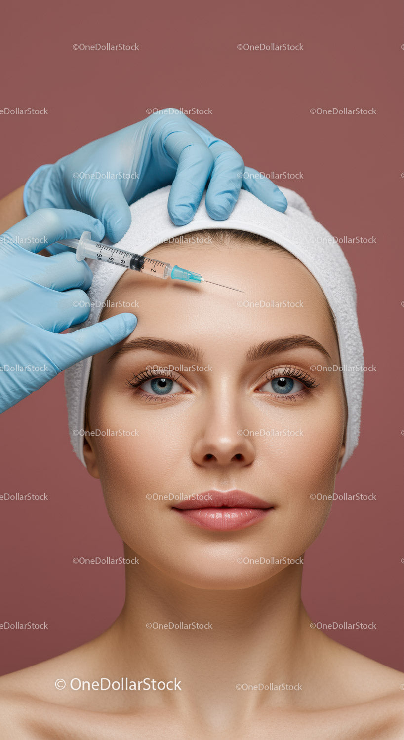 Woman Receiving Botox Treatment for Facial Rejuvenation
