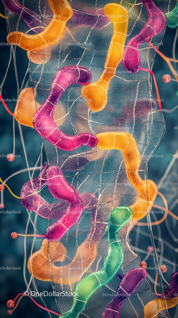 Colorful Bacteria Cultures in a Microbiology Laboratory