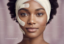 Beauty Portrait of an African Woman with Flawless Skin and Natural Makeup
