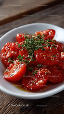Vibrant Cherry Tomato and Basil Salad Top View