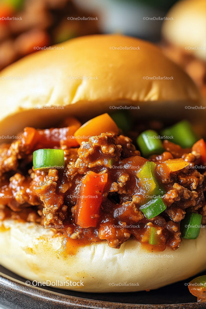 Steamed Bao Bun Filled with Juicy Minced Beef and Colorful Vegetables
