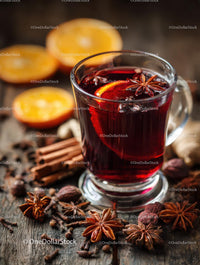 Delicious Mulled Wine with Spices and Orange Slices