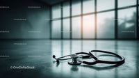 Modern Medical Stethoscope on Hospital Table in Natural Light
