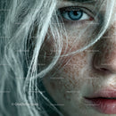 Close-up of Freckled Woman with Blue Eye and Blonde Hair