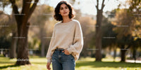 Young woman enjoying a peaceful autumn day outdoors