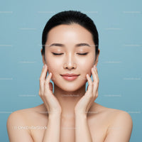 Portrait of a Woman with Clear Skin and Youthful Glow