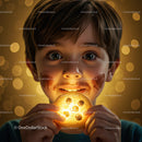 Child Enjoying Chocolate Chip Cookie with Face Smudges