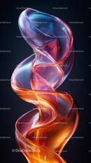 Vibrant Illuminated Glass Spiral Sculpture for Modern Art Displays