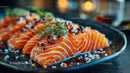 Fresh Salmon Fillets Garnished with Dill and Peppercorns for Gourmet Cooking