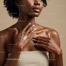 Close-up of Elegant Woman with Radiant Skin and Natural Beauty