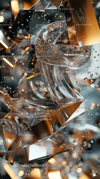 Elegant Modern Glass and Metal Sculpture for Stylish Interior Decor