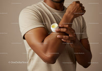 Male Man Applying Moisturizer Cream for Skin Hydration and Grooming