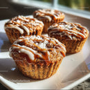 Chocolate Chip Muffins with Caramel and White Chocolate Topping