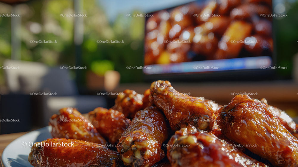Mouthwatering Chicken Wings Ready for Outdoor Enjoyment