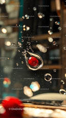 Dynamic Water Splash Featuring Juicy Cherry in Motion