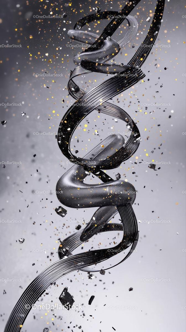 Futuristic Metallic DNA Helix in Scientific Research and Technology