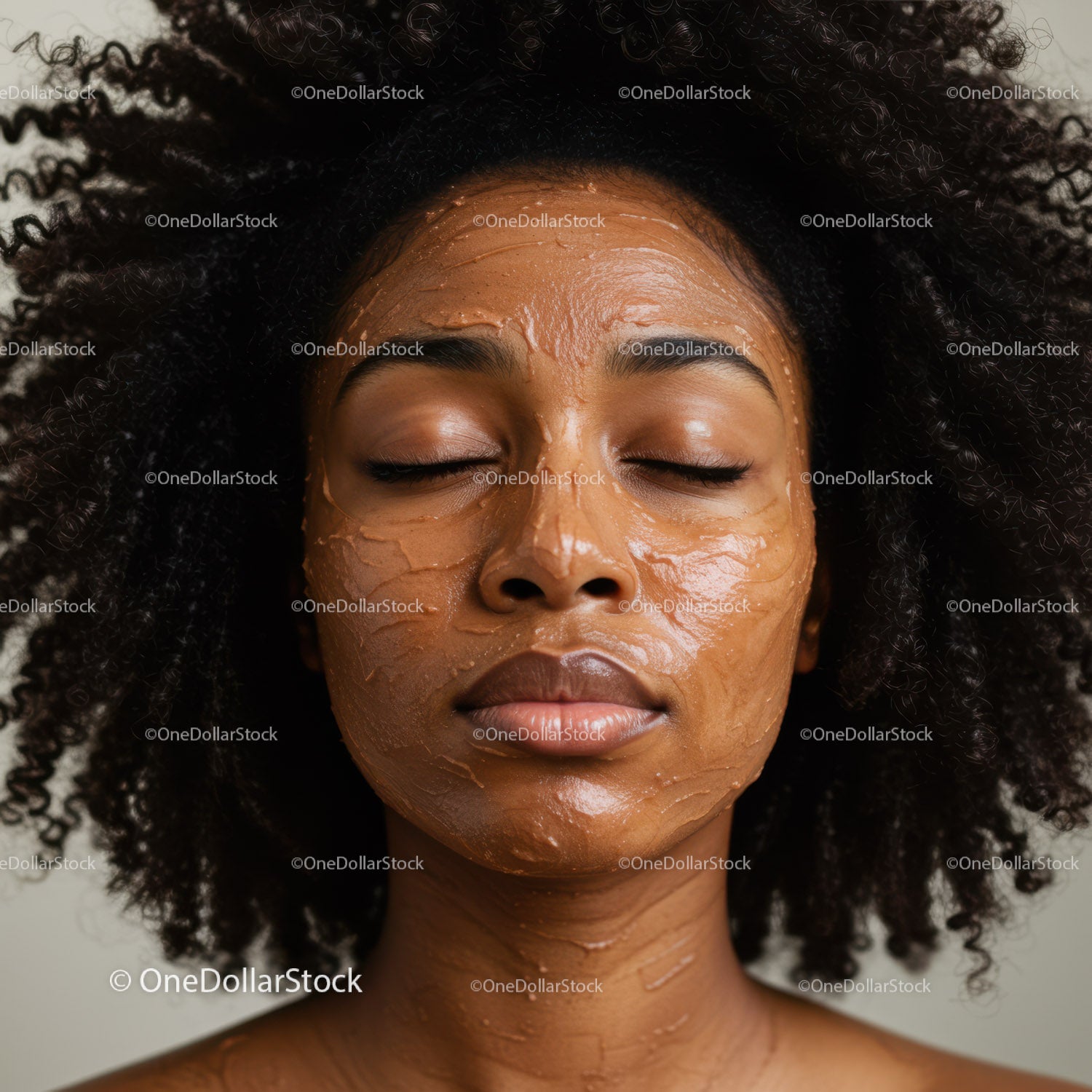Woman with Facial Mud Mask Relaxing Skincare Treatment