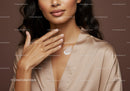 Elegant Woman Applying Moisturizer on Neck for Healthy Skin