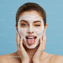 Young Woman Applying Facial Mask for Skincare and Beauty