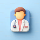 Friendly Doctor Figurine with Stethoscope for Healthcare Professionals