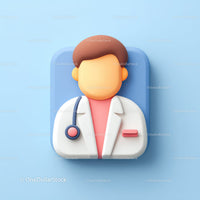 Friendly Doctor Figurine with Stethoscope for Healthcare Professionals