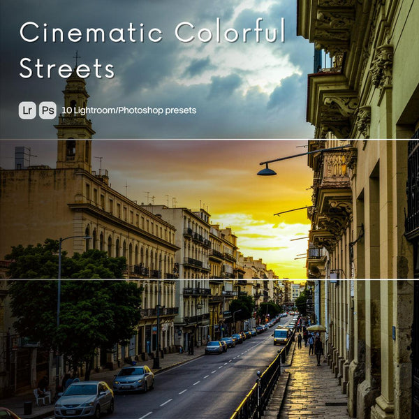 Cinematic Colorful Streets Presets (10 XMP files)