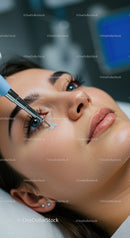 Woman Receiving Laser Skin Treatment for Facial Rejuvenation
