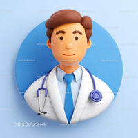 Friendly Doctor Figurine with Stethoscope for Healthcare Professionals