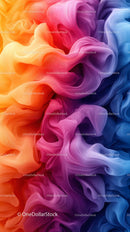 Vibrant Abstract Swirls in Rainbow Colors for Creative Background