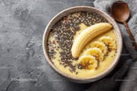 Delicious Tropical Smoothie Bowl with Banana and Chia Seeds